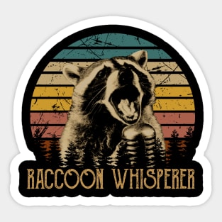 Raccoon UFO Chronicles Unleash Whimsy with Galactic Raccoon Tees Sticker